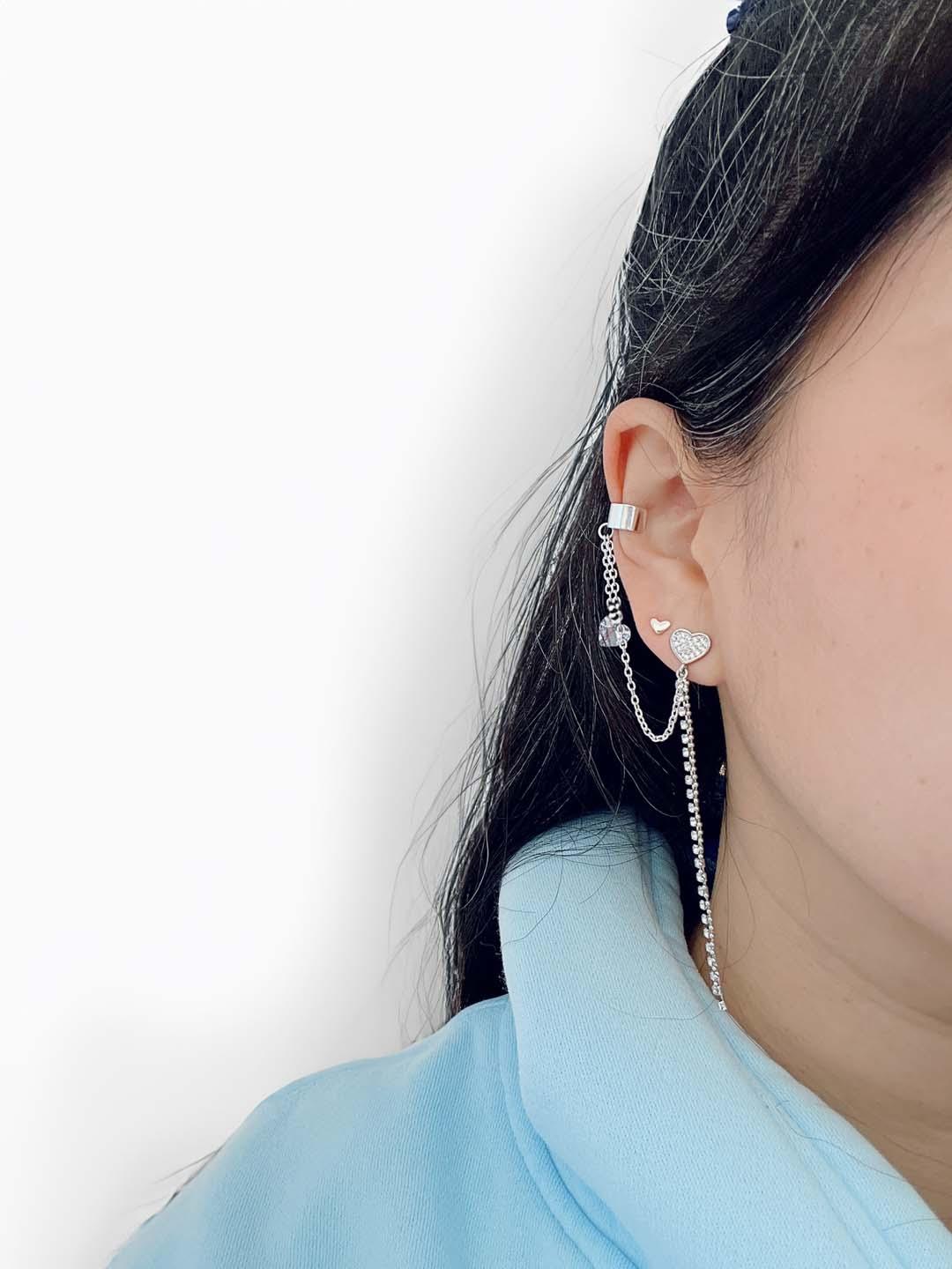Silver Mismatch with Ear Cuff