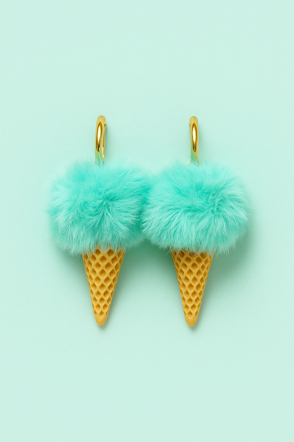 Mint pompom Ice cream