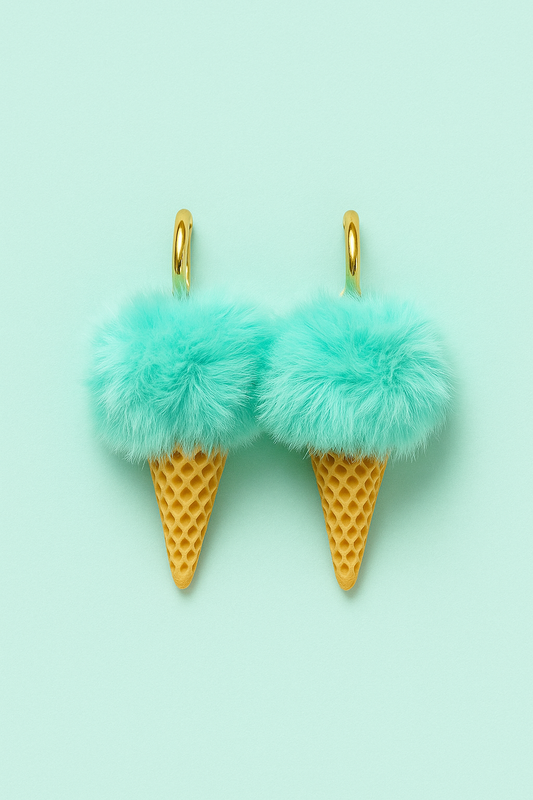 Mint pompom Ice cream
